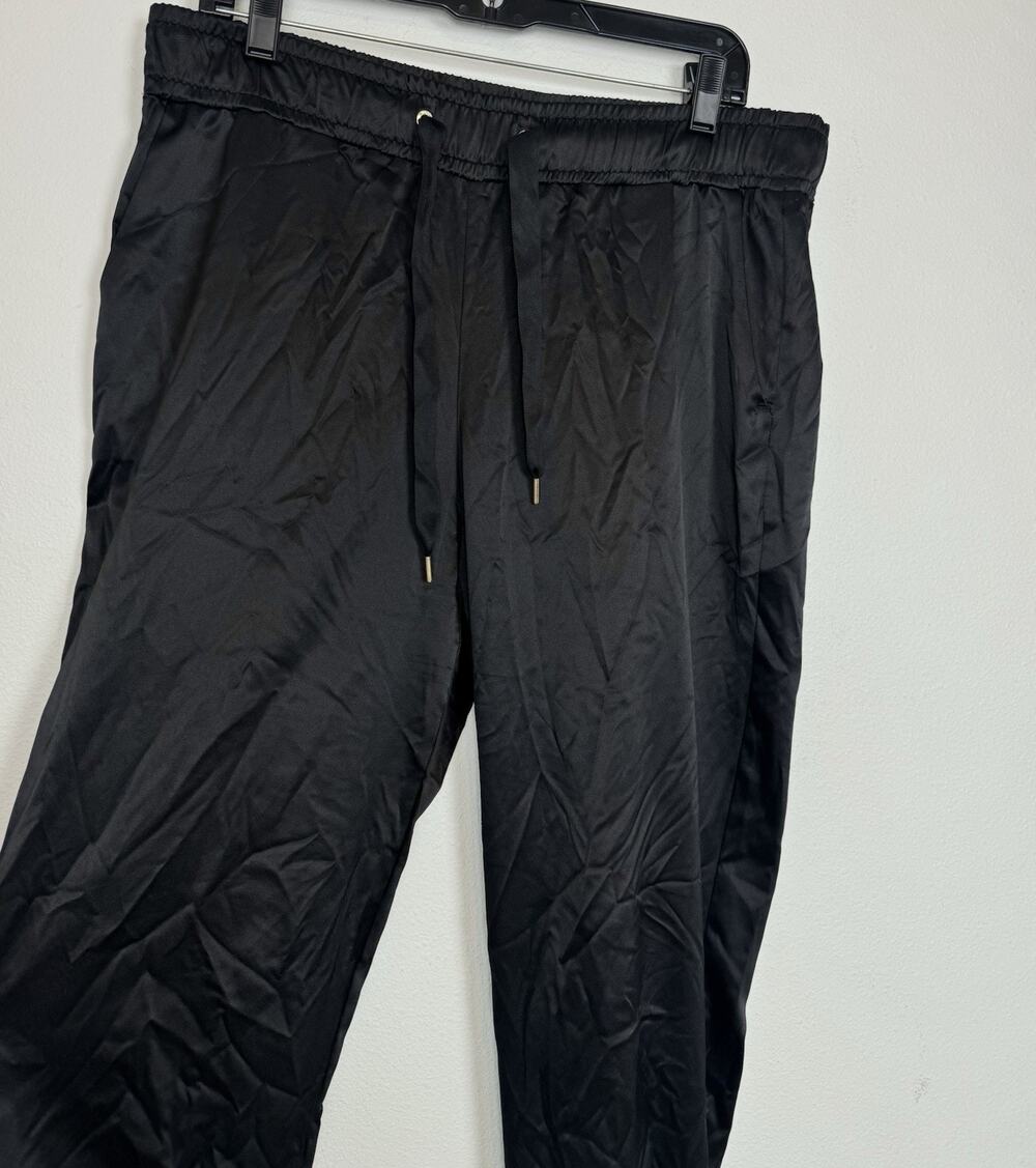 Lilly Pulitzer Satin Pants Women’s Large Onyx Black Joggers